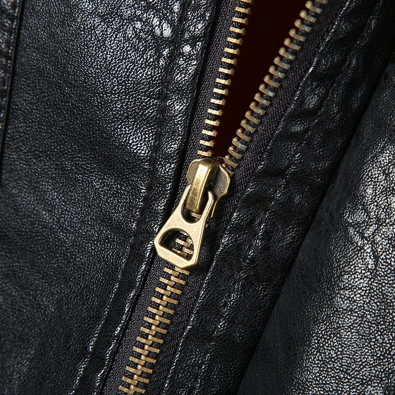 Stylish Military Leather Jacket