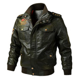 Stylish Military Leather Jacket